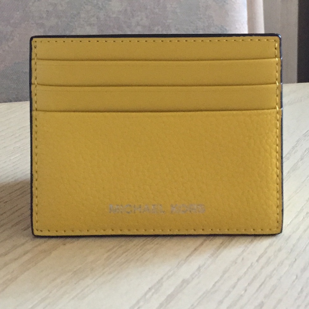 Michael Kors Cooper Honey Leather Card Holder Case